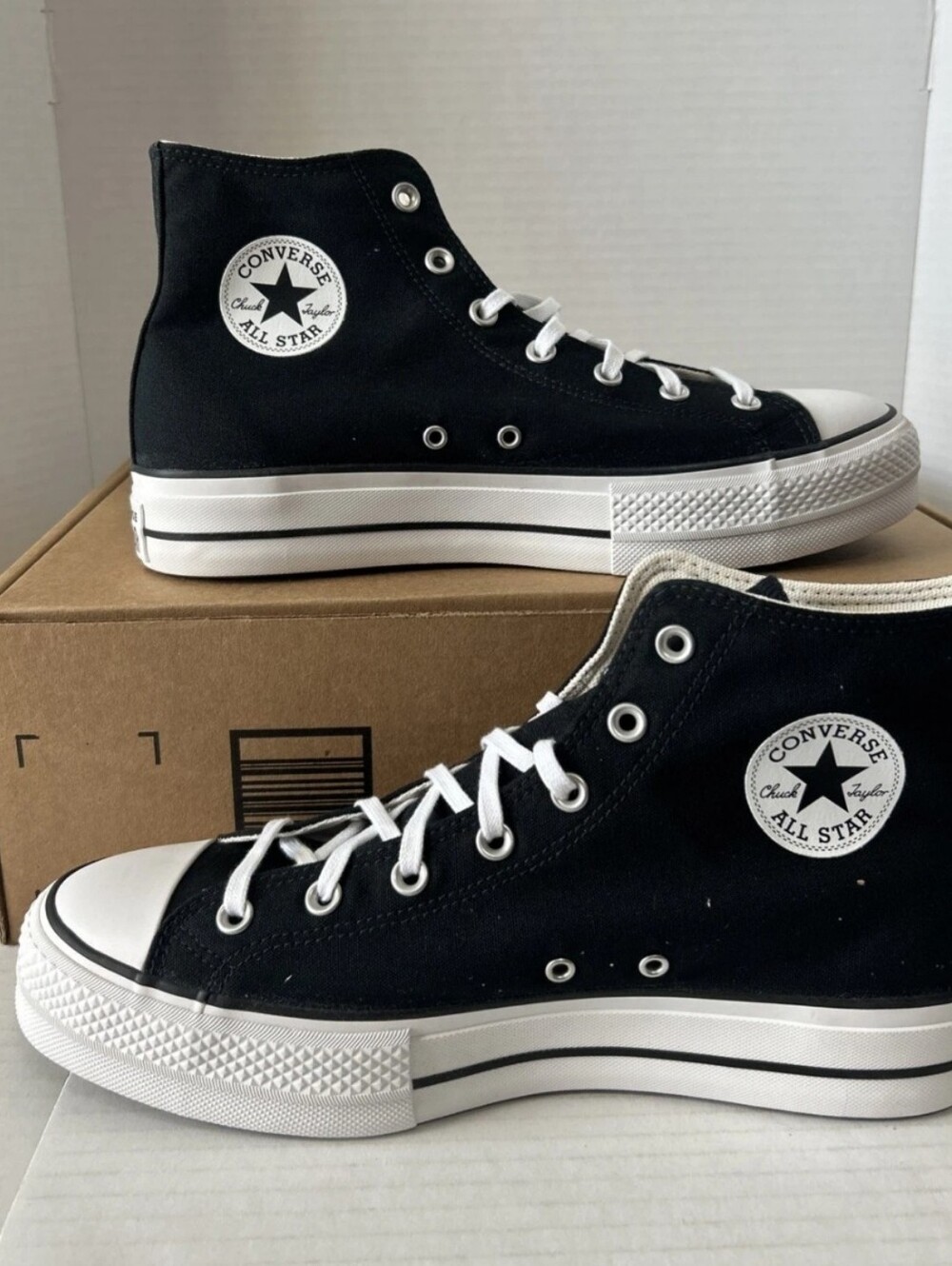 Converse Platform Chuck Taylor All Star Black High Top Sneakers